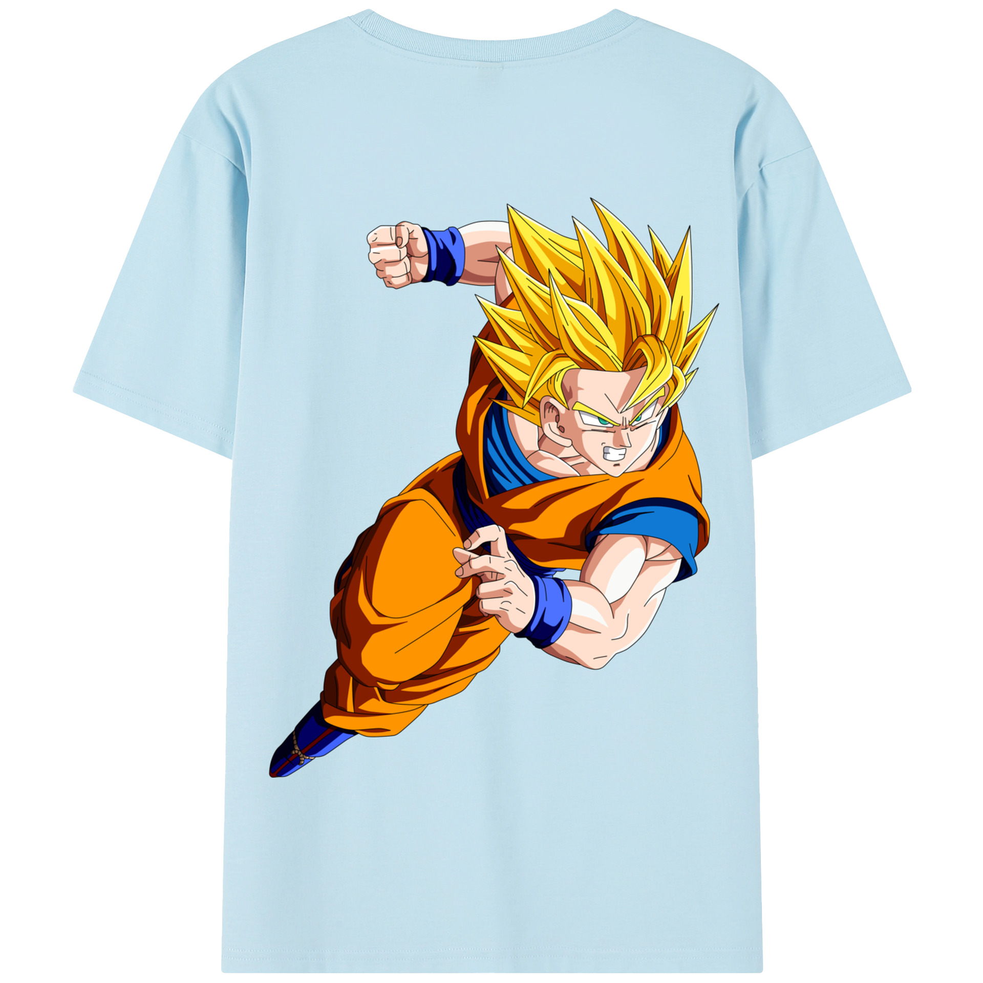 （画像用） ドラゴンボール 孫悟空（そん ごくう）Son Goku カカロット DRAGON BALL Kakarotto 綿100％半袖Tシャツ（背面プリント）